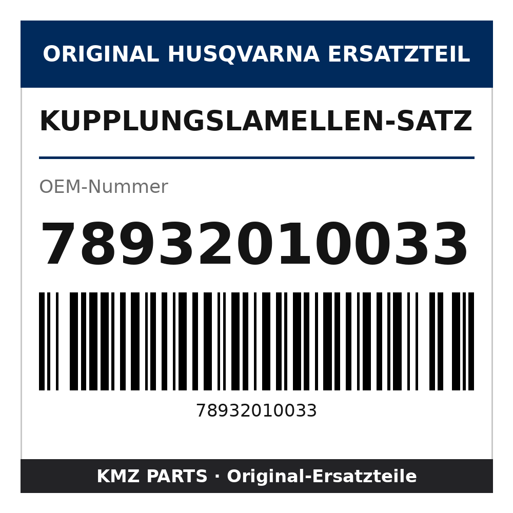 Husqvarna Original Kupplungslamellen-Satz 78932010033