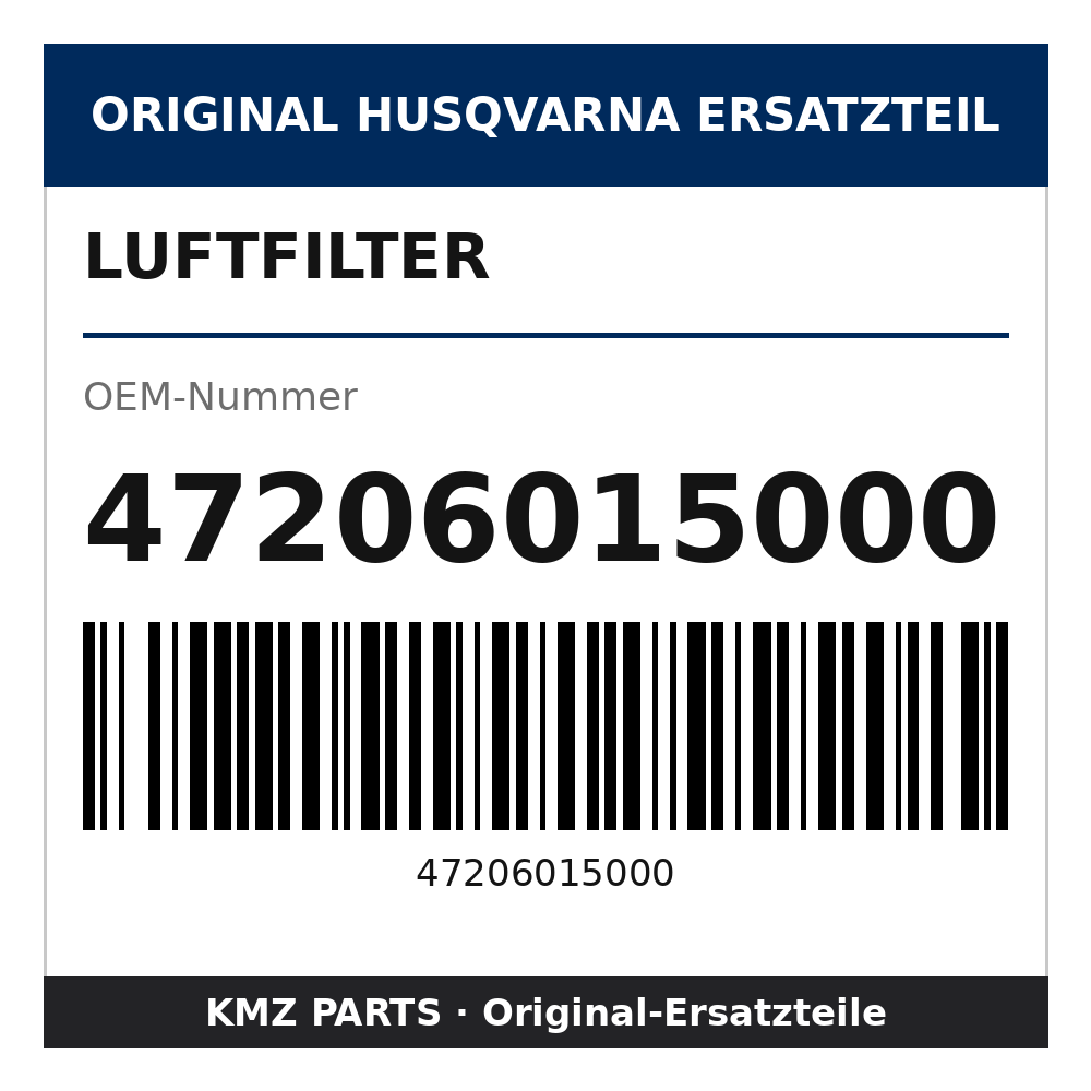 Husqvarna Original Luftfilter 47206015000