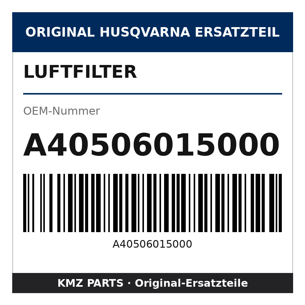Husqvarna Original Luftfilter A40506015000