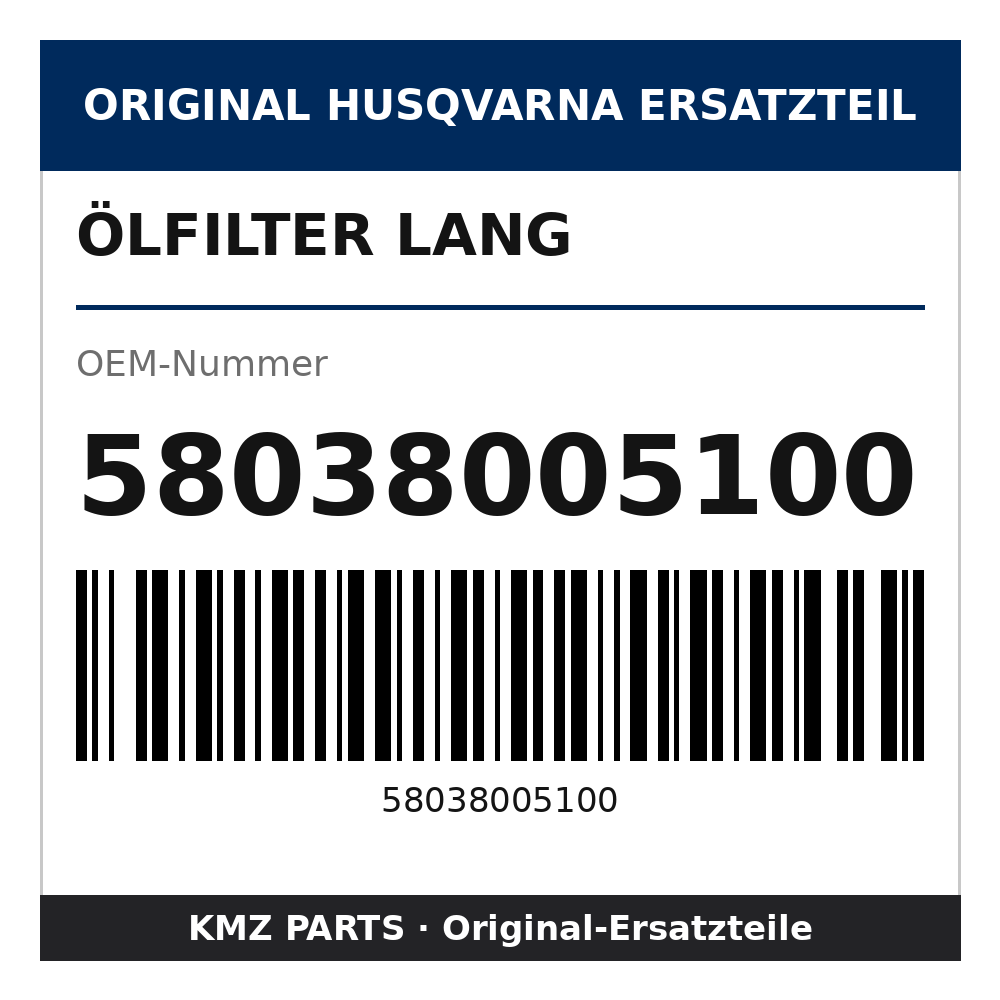 Husqvarna Original Ölfilter lang 58038005100