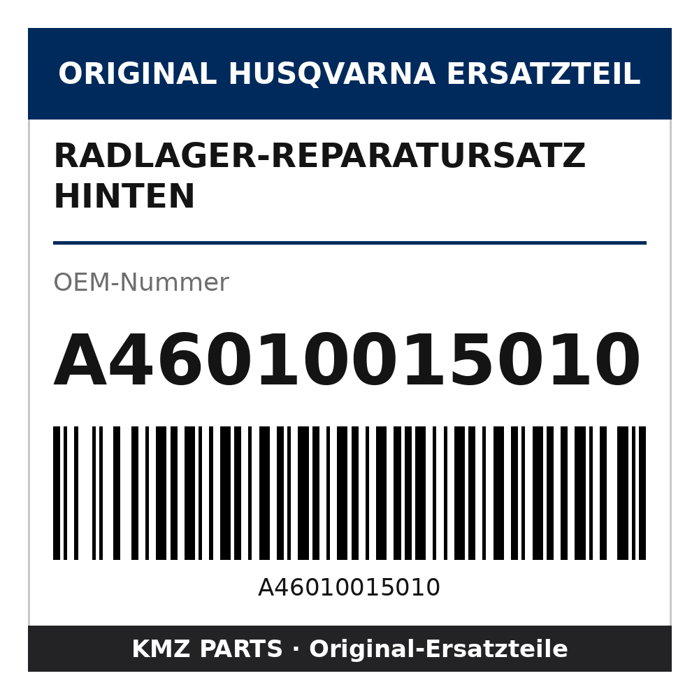 Husqvarna Original Radlager-Reparatursatz hinten A46010015010