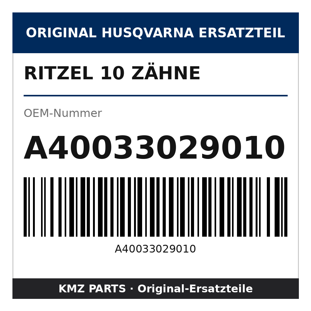 Husqvarna Original Ritzel 10 Zähne A40033029010