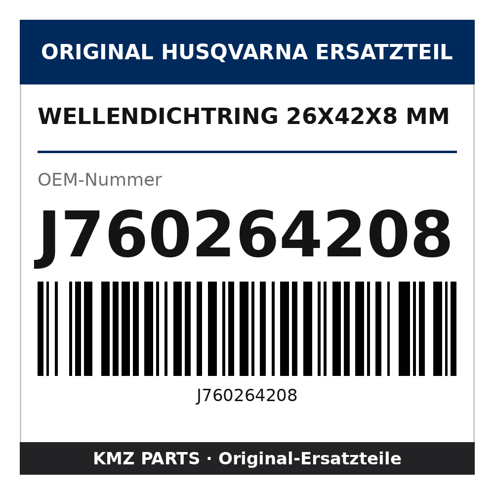Husqvarna Original Wellendichtring 26x42x8 mm J760264208
