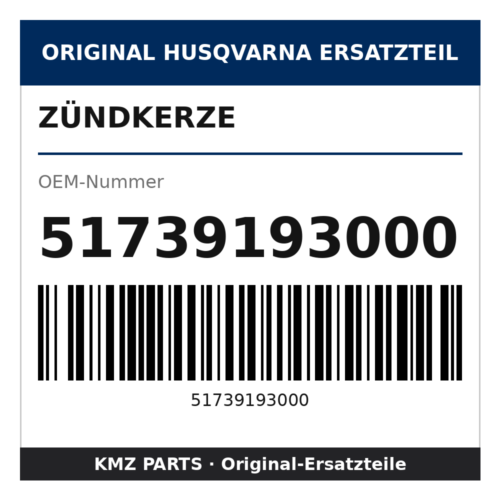 Husqvarna Original Zündkerze 51739193000