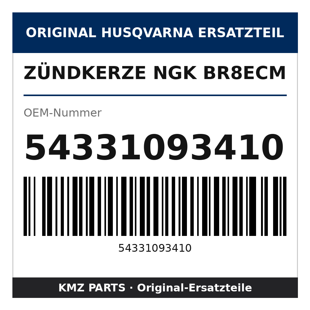 Husqvarna Original Zündkerze NGK BR8ECM 54331093410