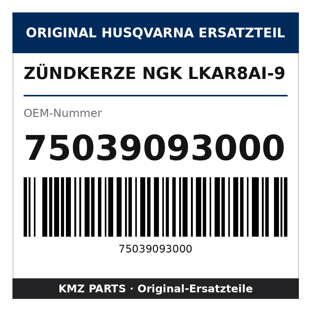 Husqvarna Original Zündkerze NGK LKAR8AI-9 75039093000