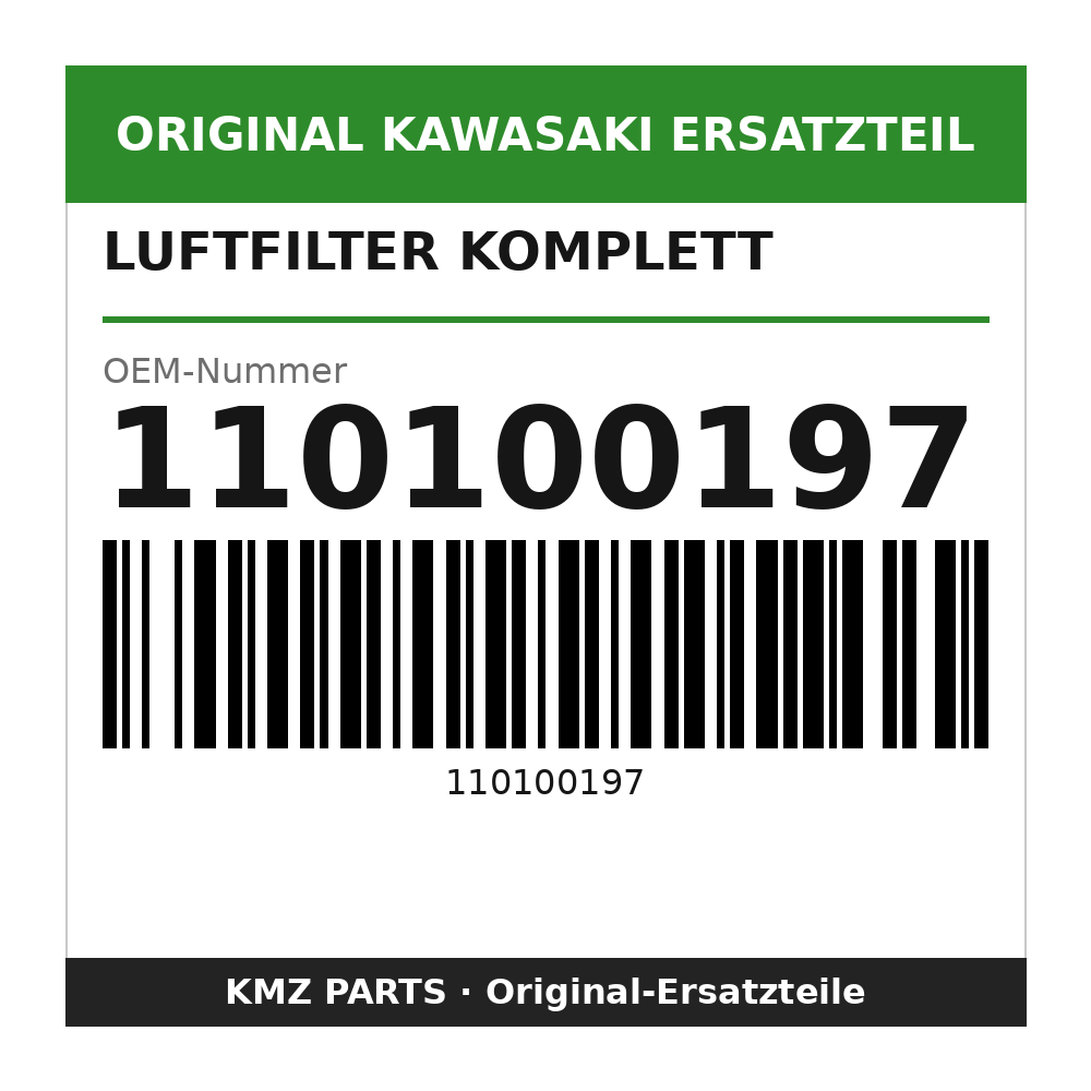 Kawasaki Luftfilter komplett 110100197