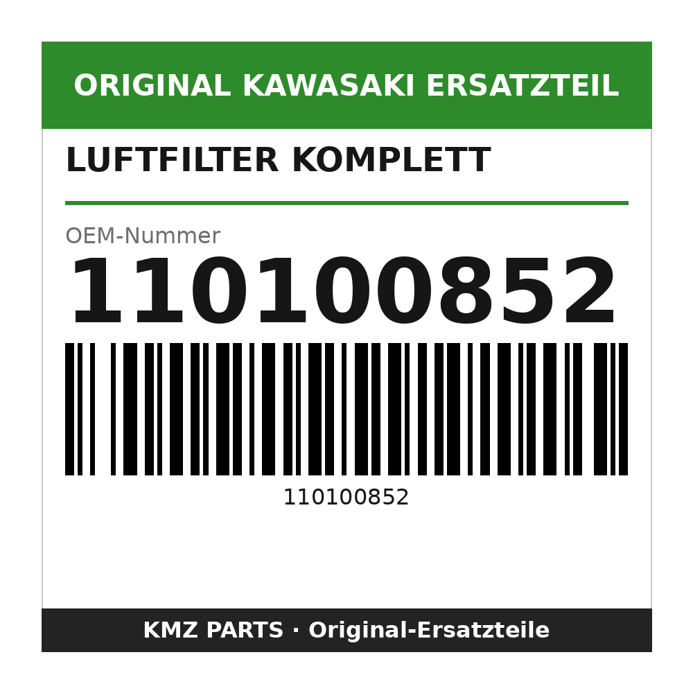 Kawasaki Luftfilter komplett 110100852