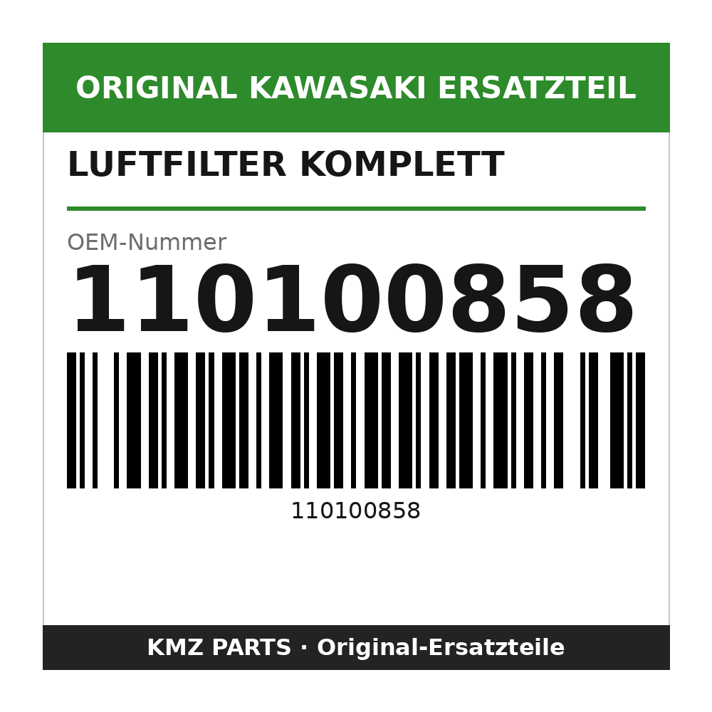 Kawasaki Luftfilter komplett 110100858