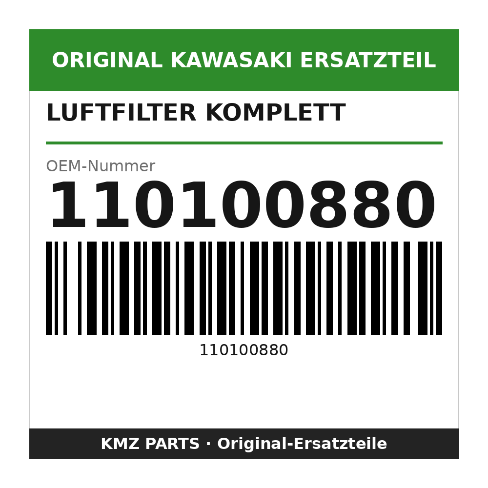 Kawasaki Luftfilter komplett 110100880
