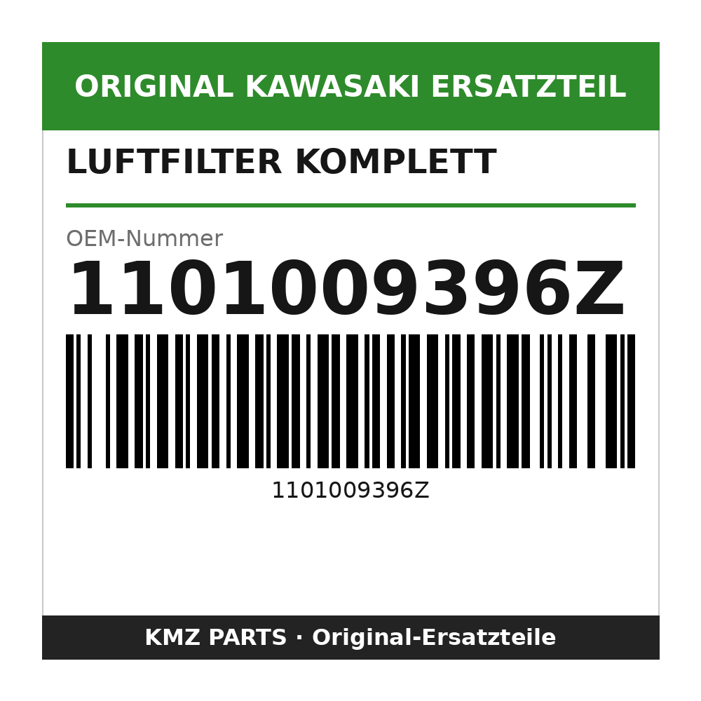 Kawasaki Luftfilter komplett 1101009396Z