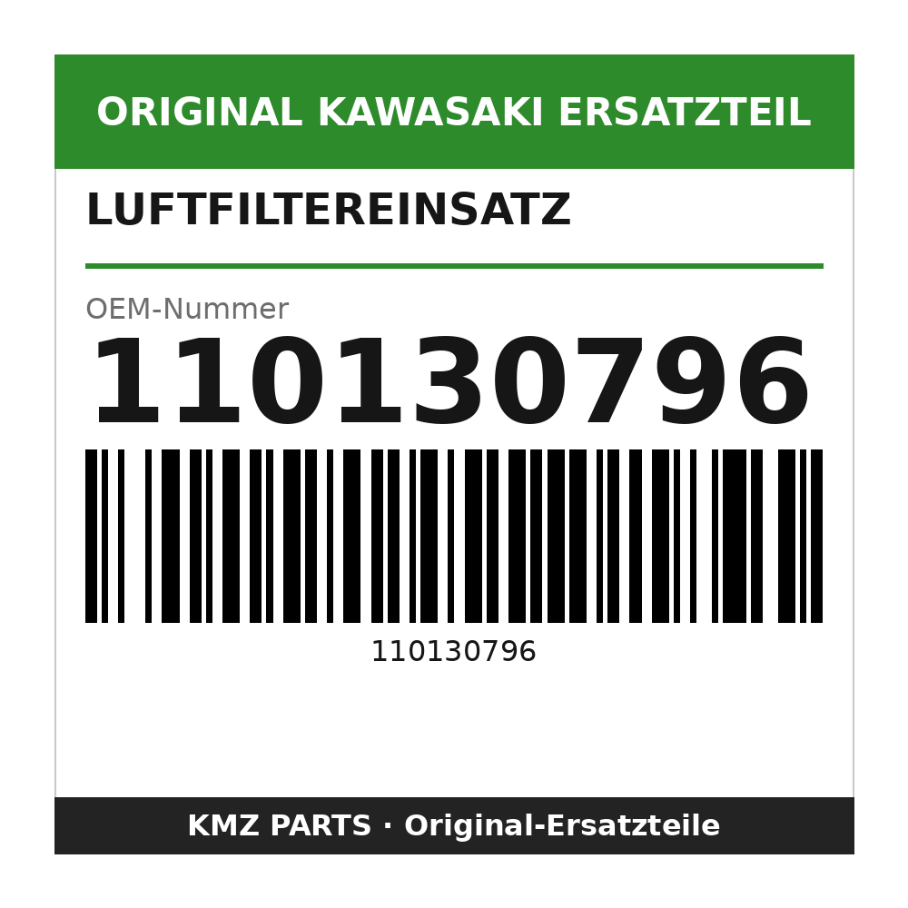 Kawasaki Luftfiltereinsatz 110130796