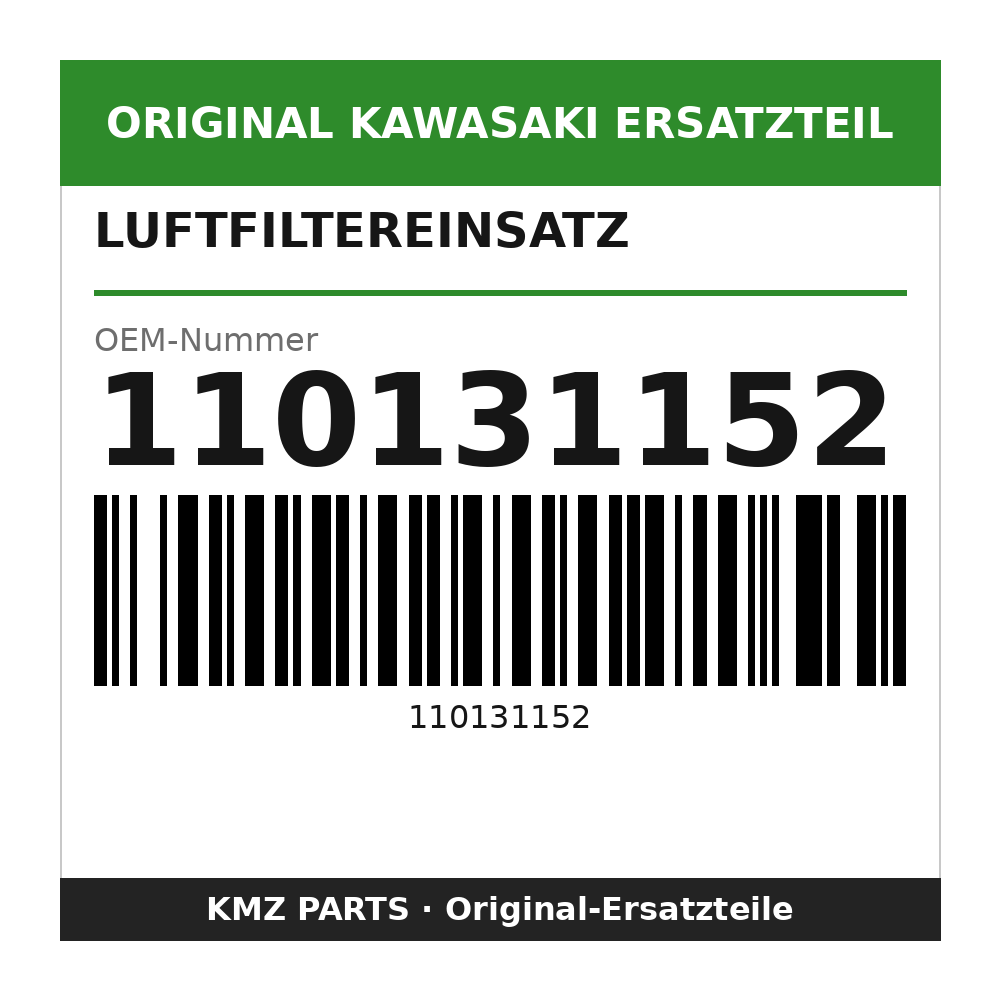 Kawasaki Luftfiltereinsatz 110131152
