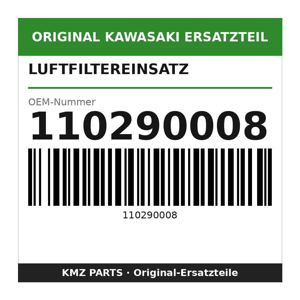Kawasaki Luftfiltereinsatz 110290008