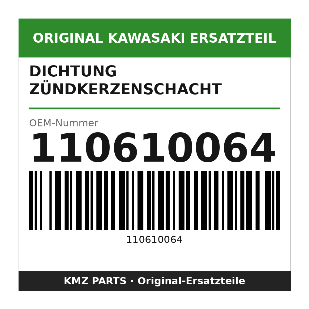 Kawasaki Dichtung Zündkerzenschacht 110610064