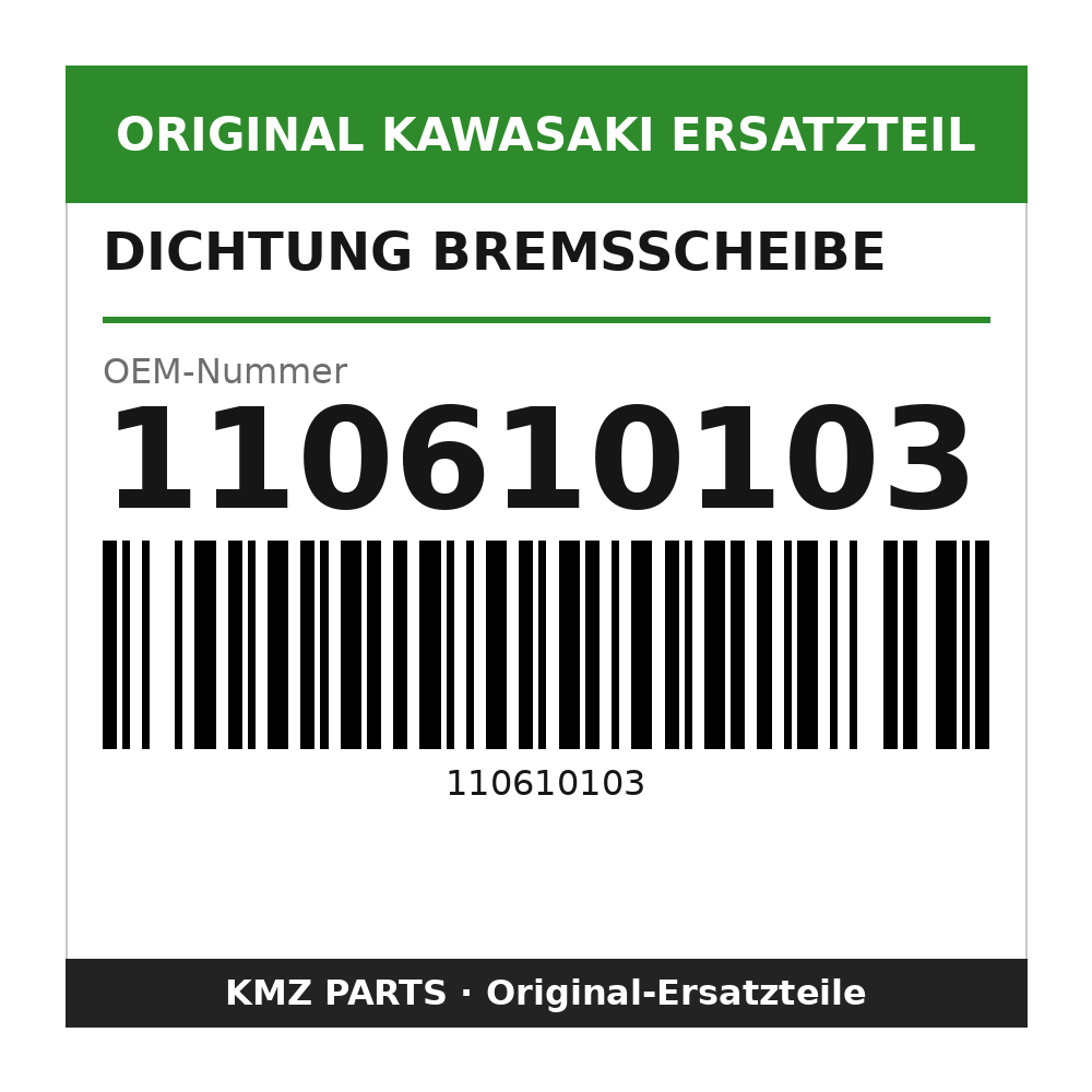 Kawasaki Dichtung Bremsscheibe 110610103