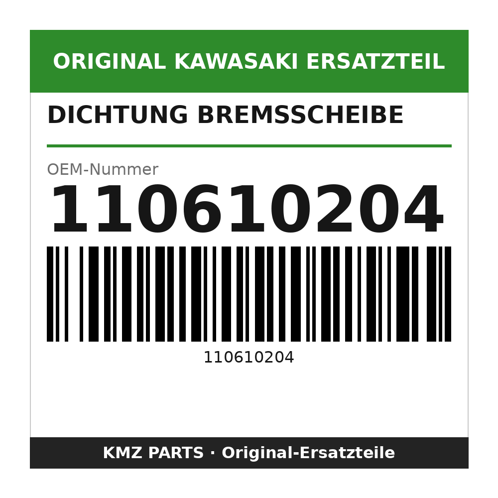 Kawasaki Dichtung Bremsscheibe 110610204