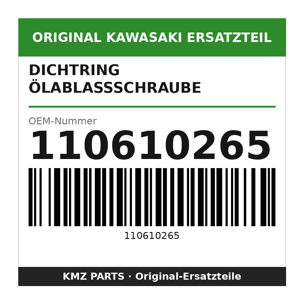 Kawasaki Dichtring Ölablassschraube 110610265