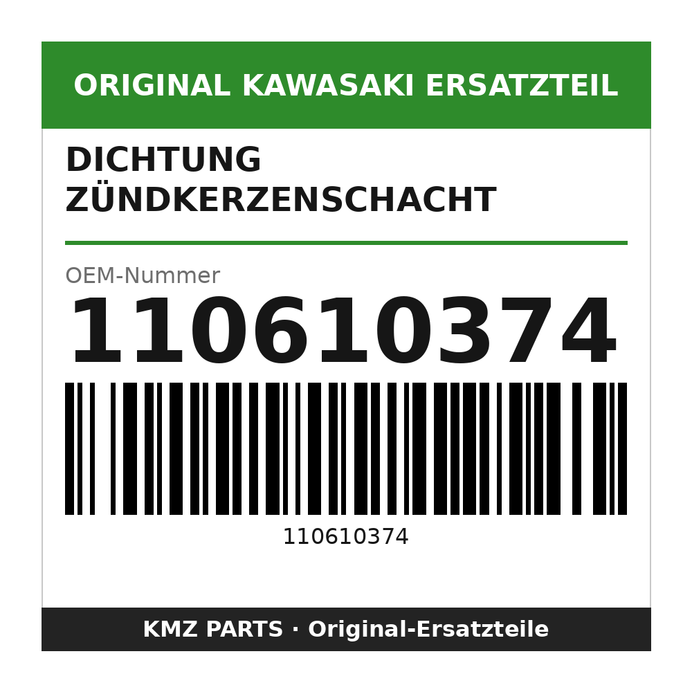 Kawasaki Dichtung Zündkerzenschacht 110610374