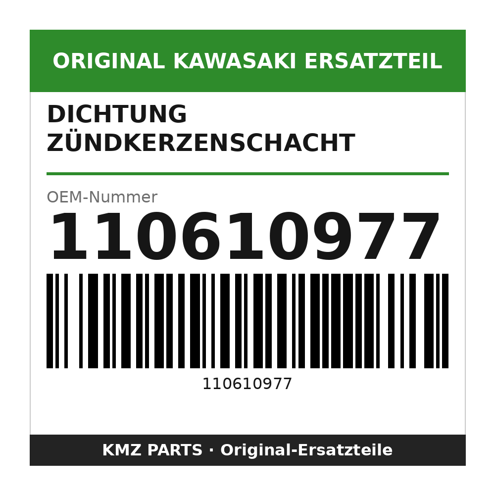 Kawasaki Dichtung Zündkerzenschacht 110610977