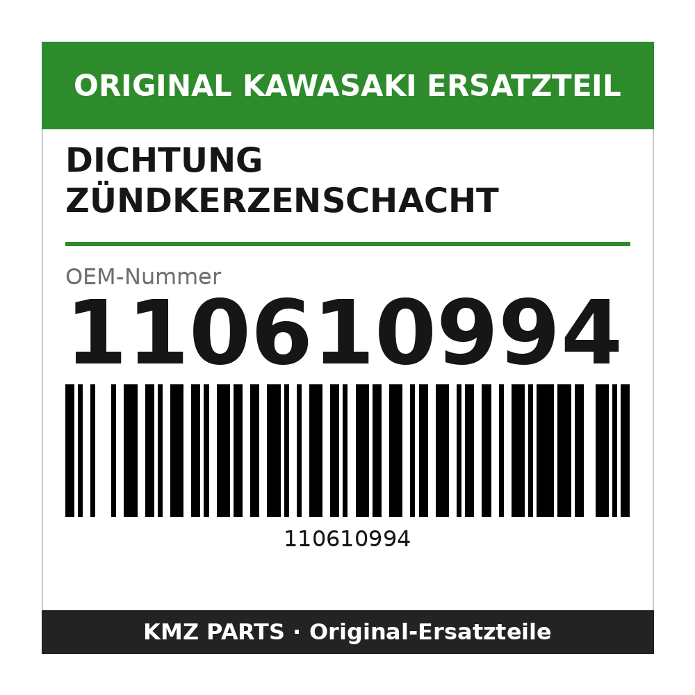 Kawasaki Dichtung Zündkerzenschacht 110610994