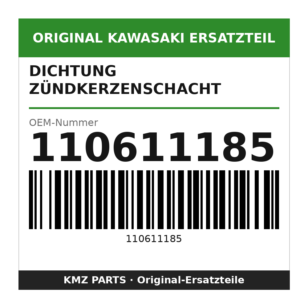 Kawasaki Dichtung Zündkerzenschacht 110611185