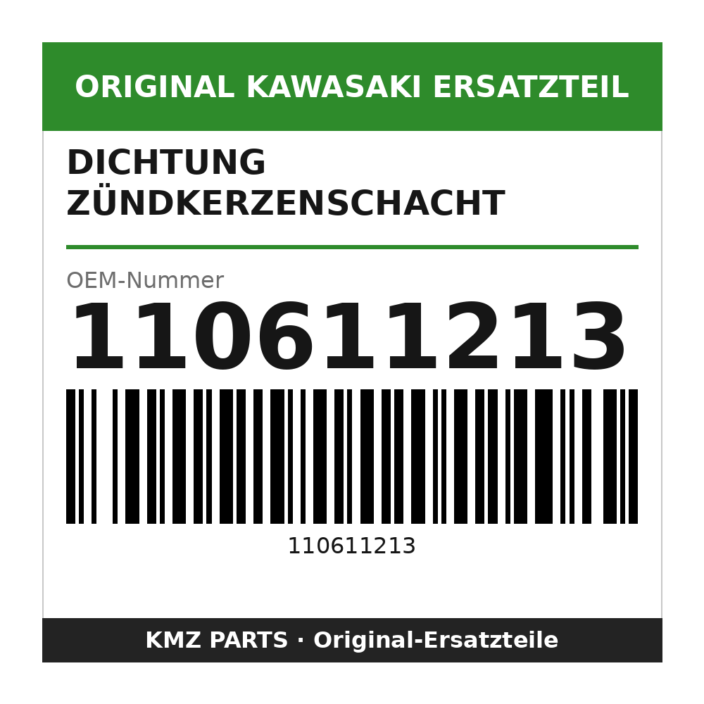 Kawasaki Dichtung Zündkerzenschacht 110611213