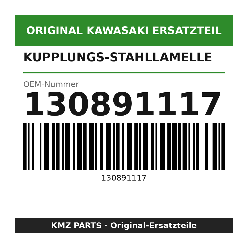 Kawasaki Kupplungs-Stahllamelle 1,2 mm 130891117