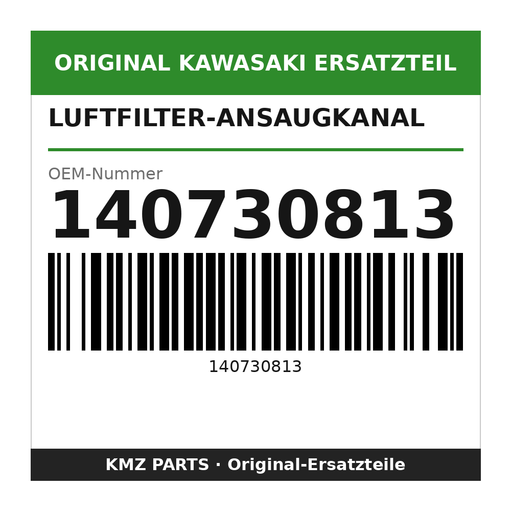 Kawasaki Luftfilter-Ansaugkanal 140730813