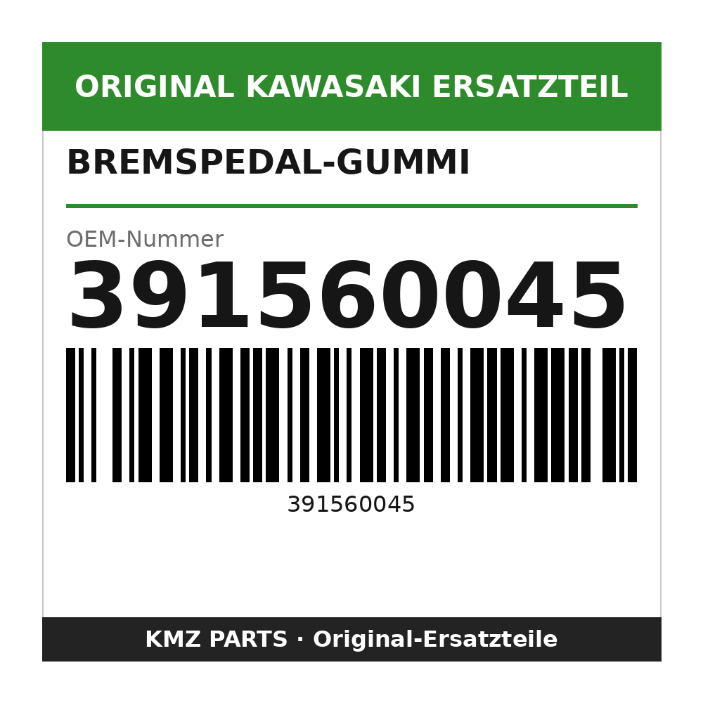 Kawasaki Bremspedal-Gummi 391560045