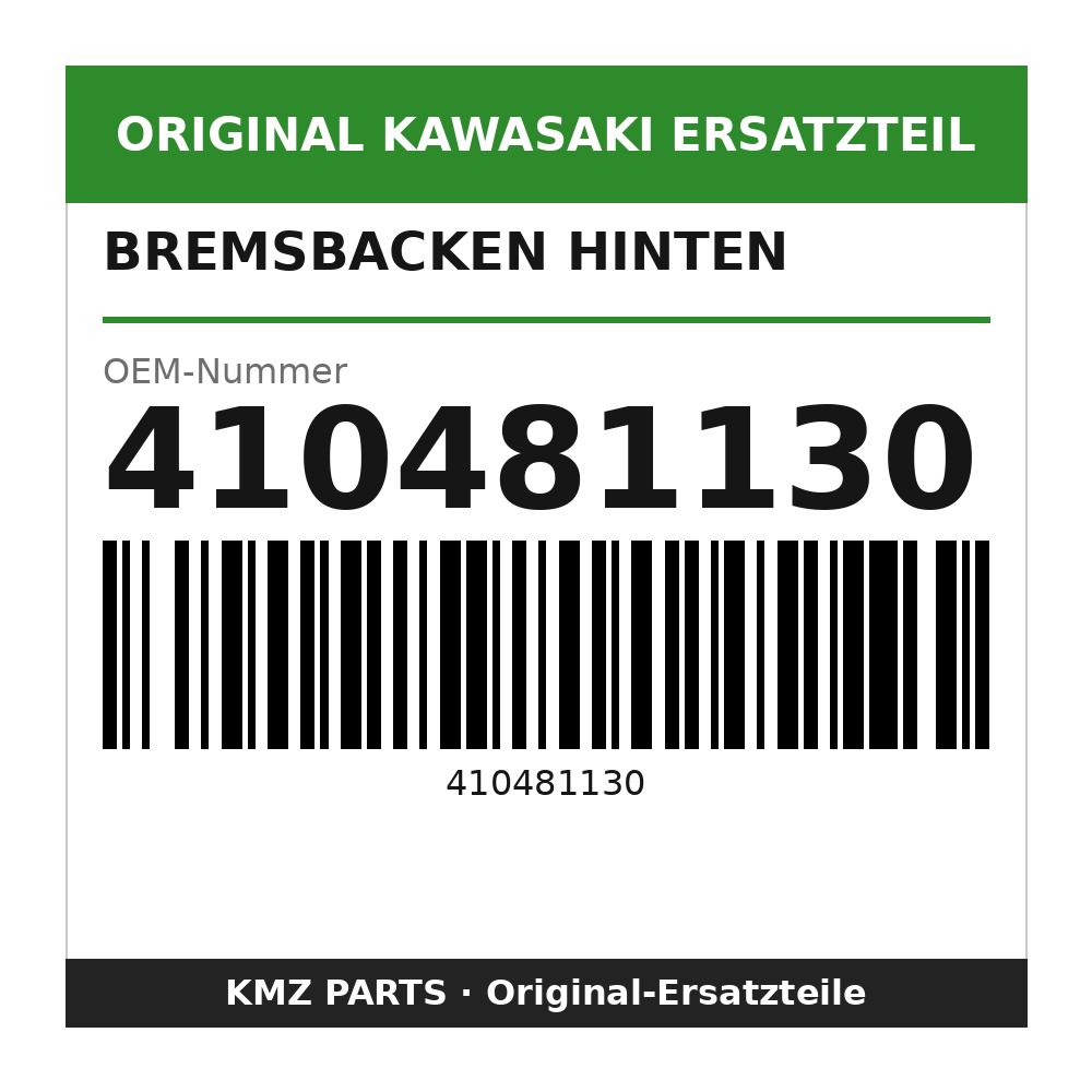 Kawasaki Bremsbacken hinten 410481130