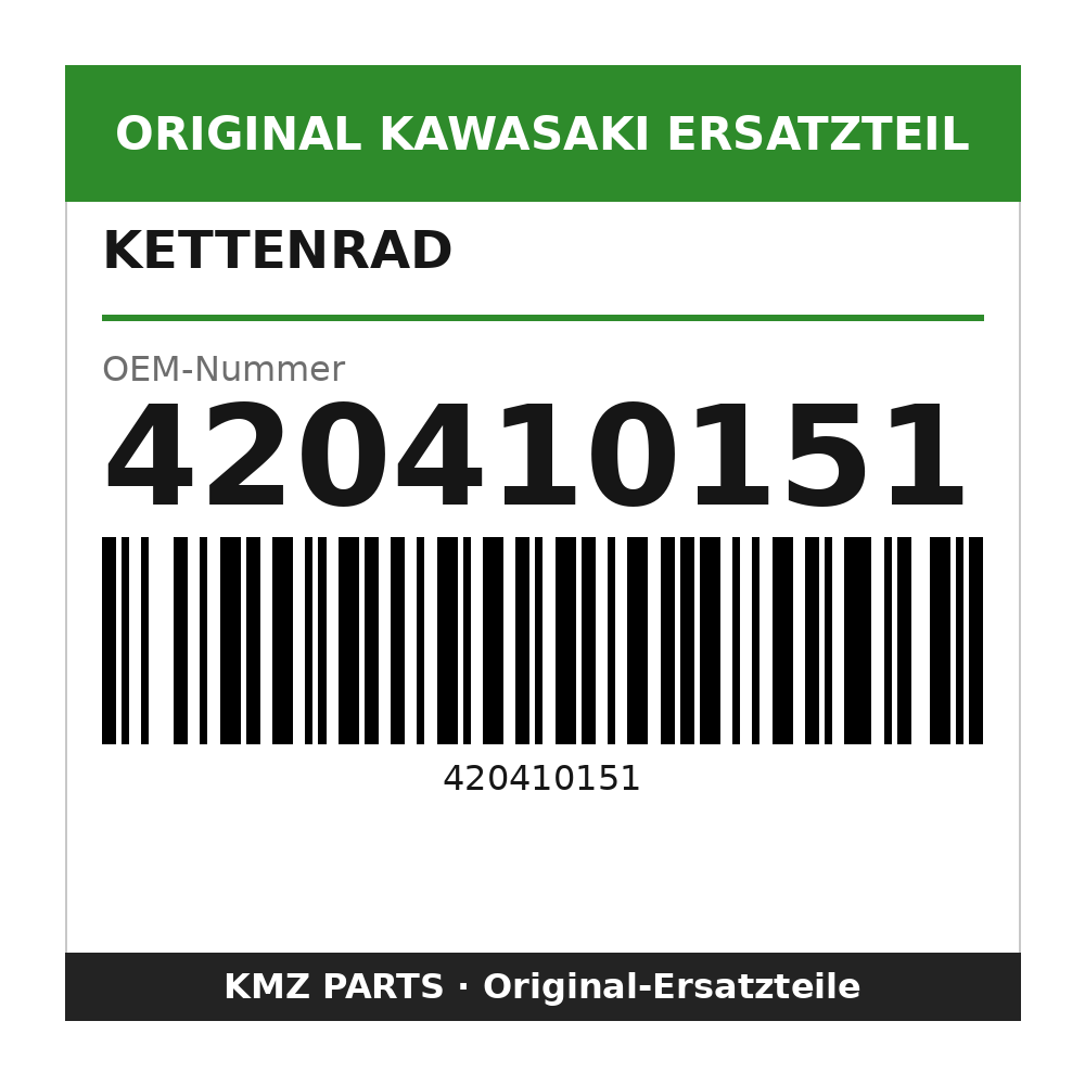 Kawasaki Kettenrad 50 Zähne, Aluminium 420410151