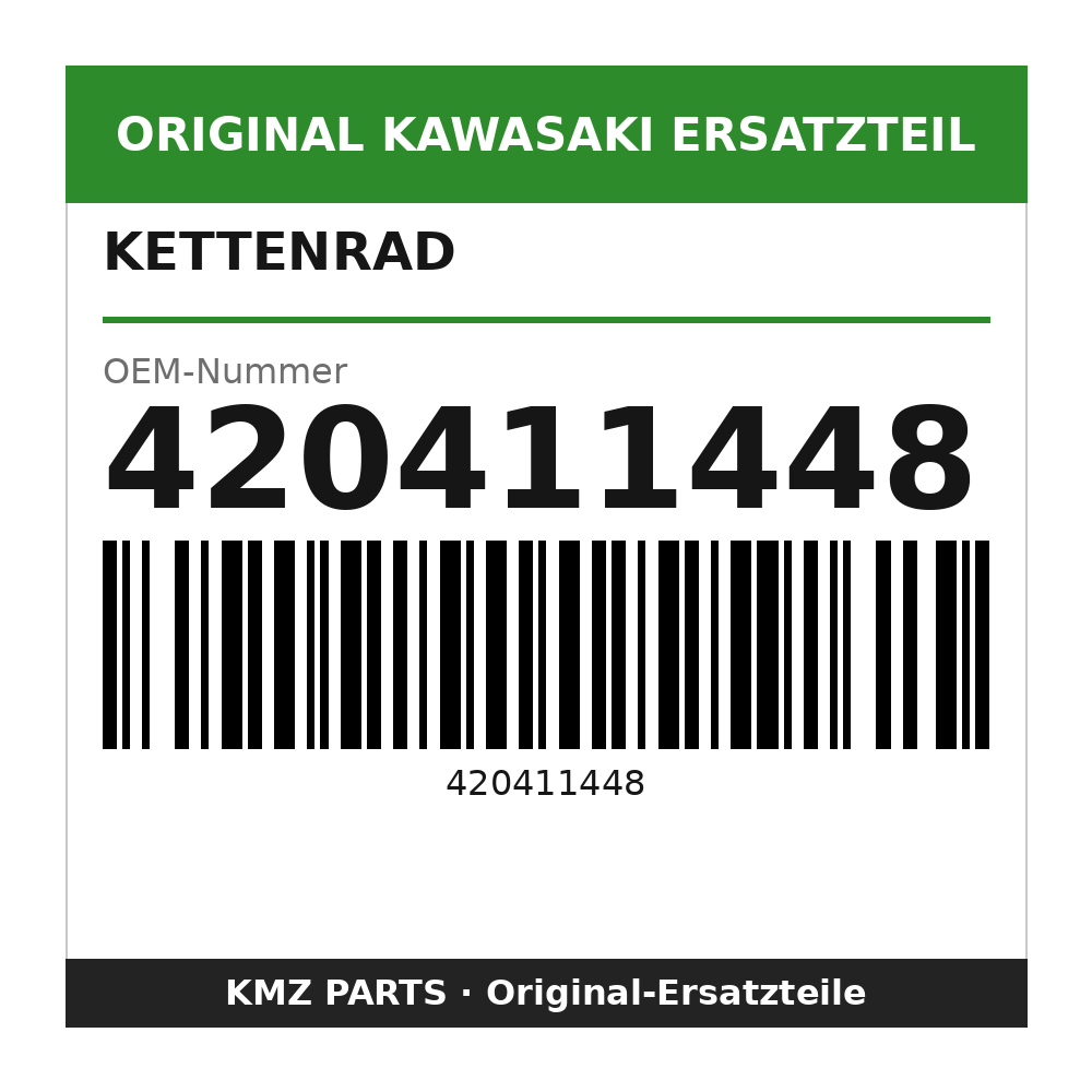Kawasaki Kettenrad 48 Zähne, Aluminium 420411448