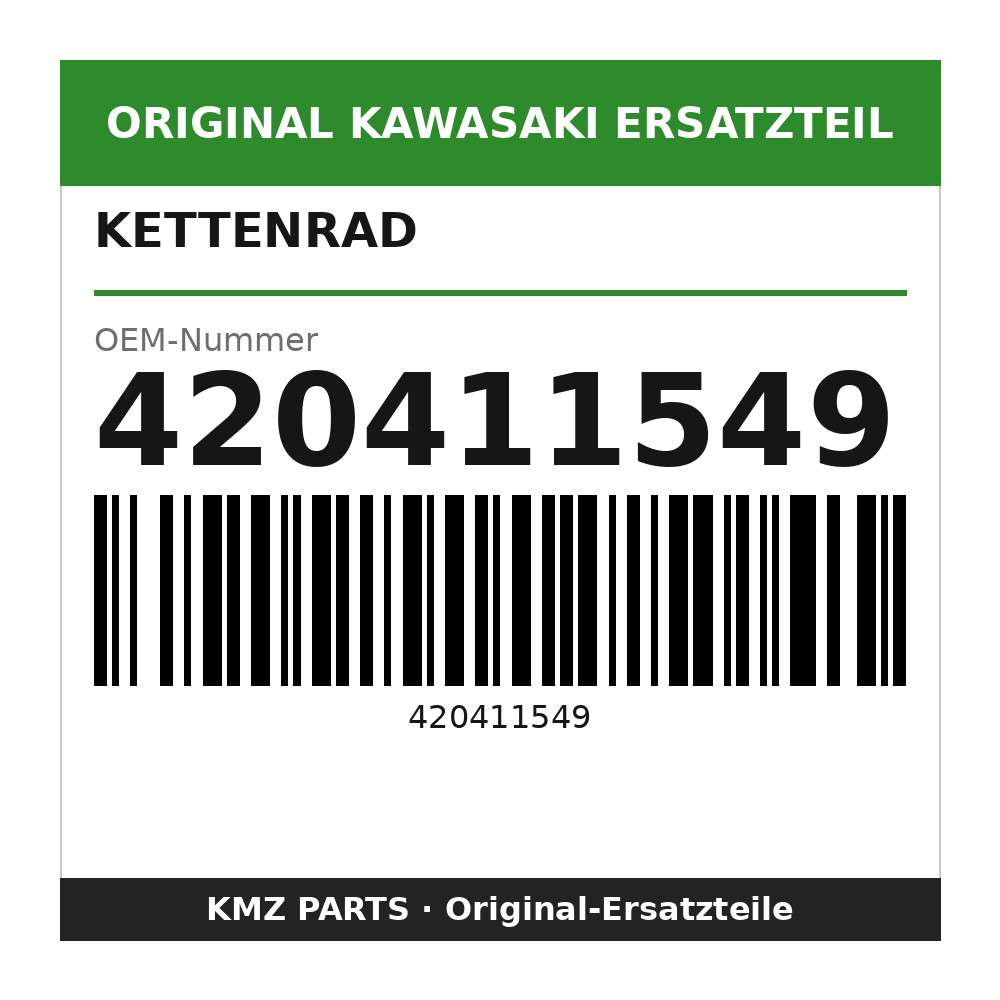 Kawasaki Kettenrad 49 Zähne 420411549