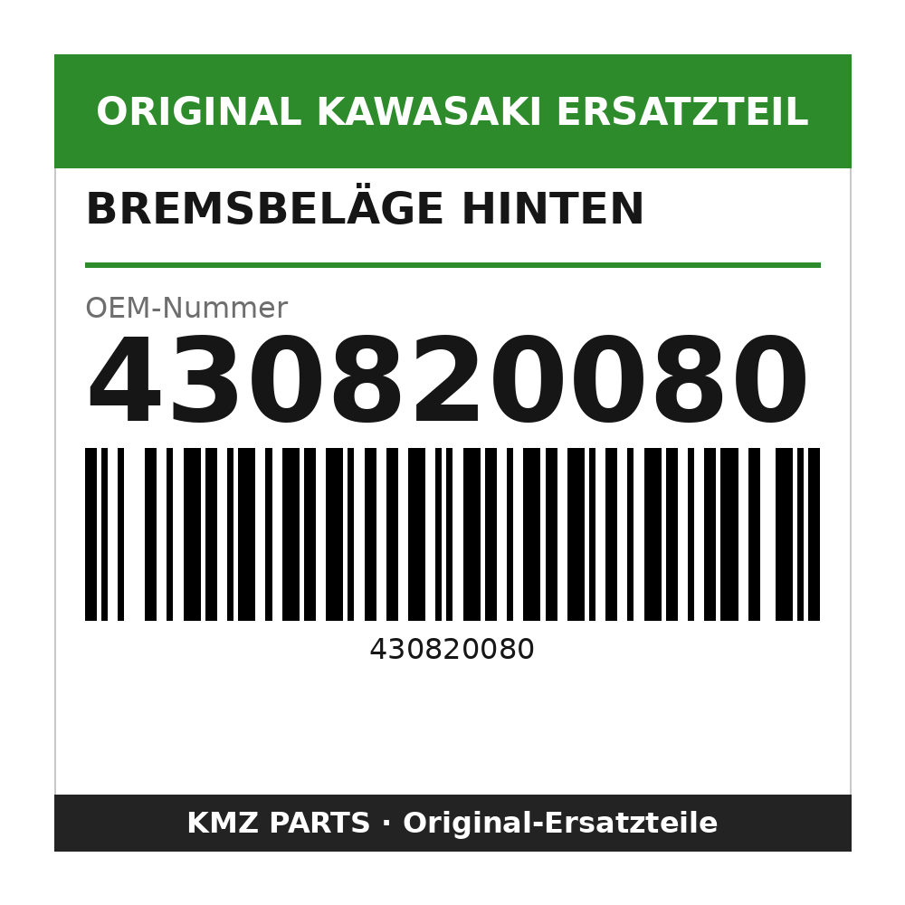 Kawasaki Bremsbeläge hinten 430820080