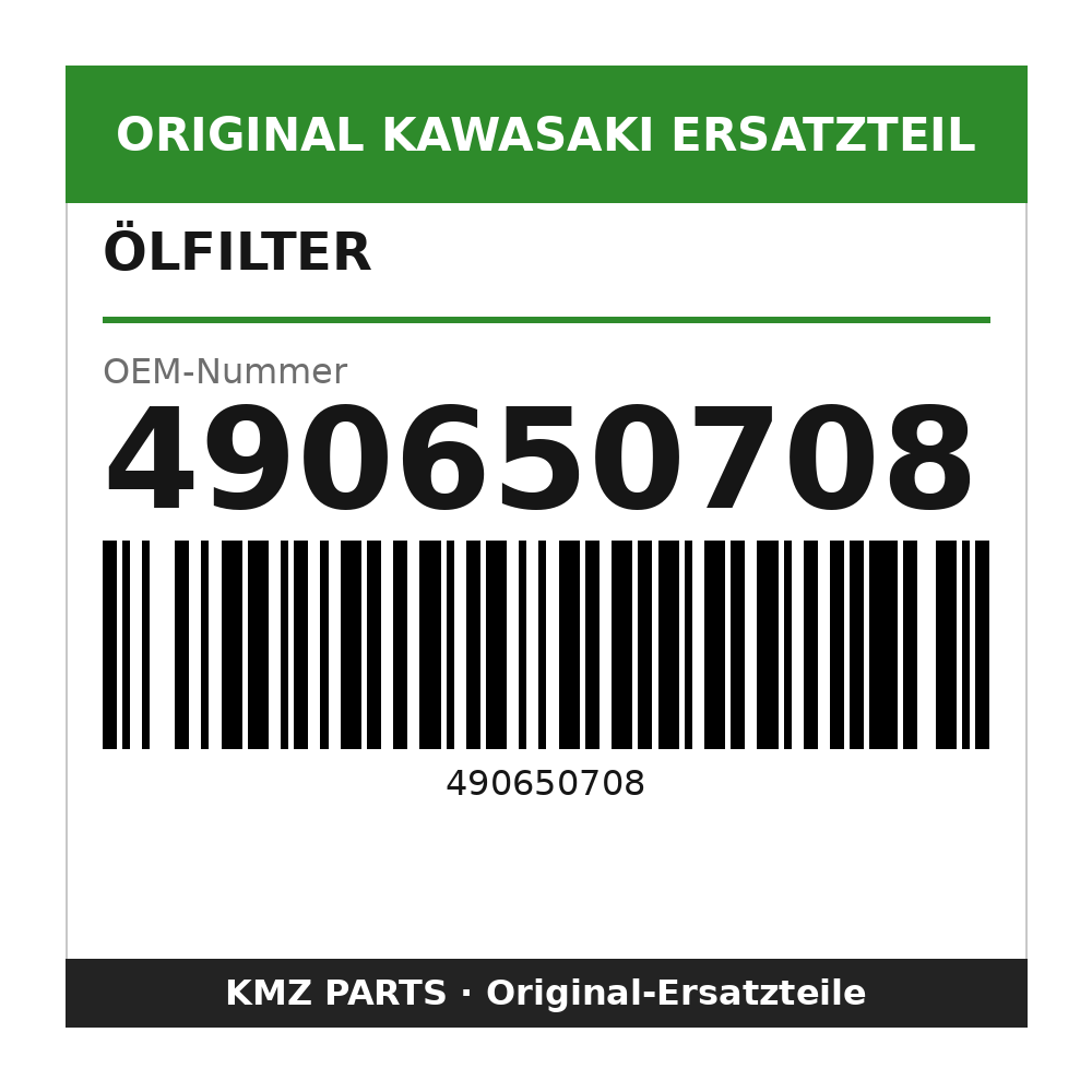Kawasaki Ölfilter 490650708