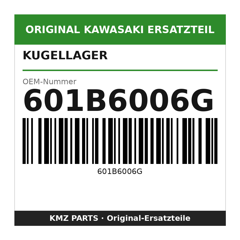 Kawasaki Kugellager 6006G 601B6006G