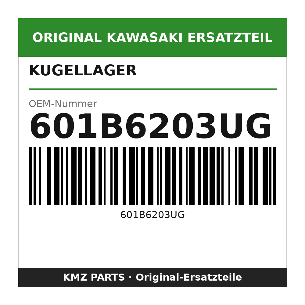 Kawasaki Kugellager 6203UG 601B6203UG