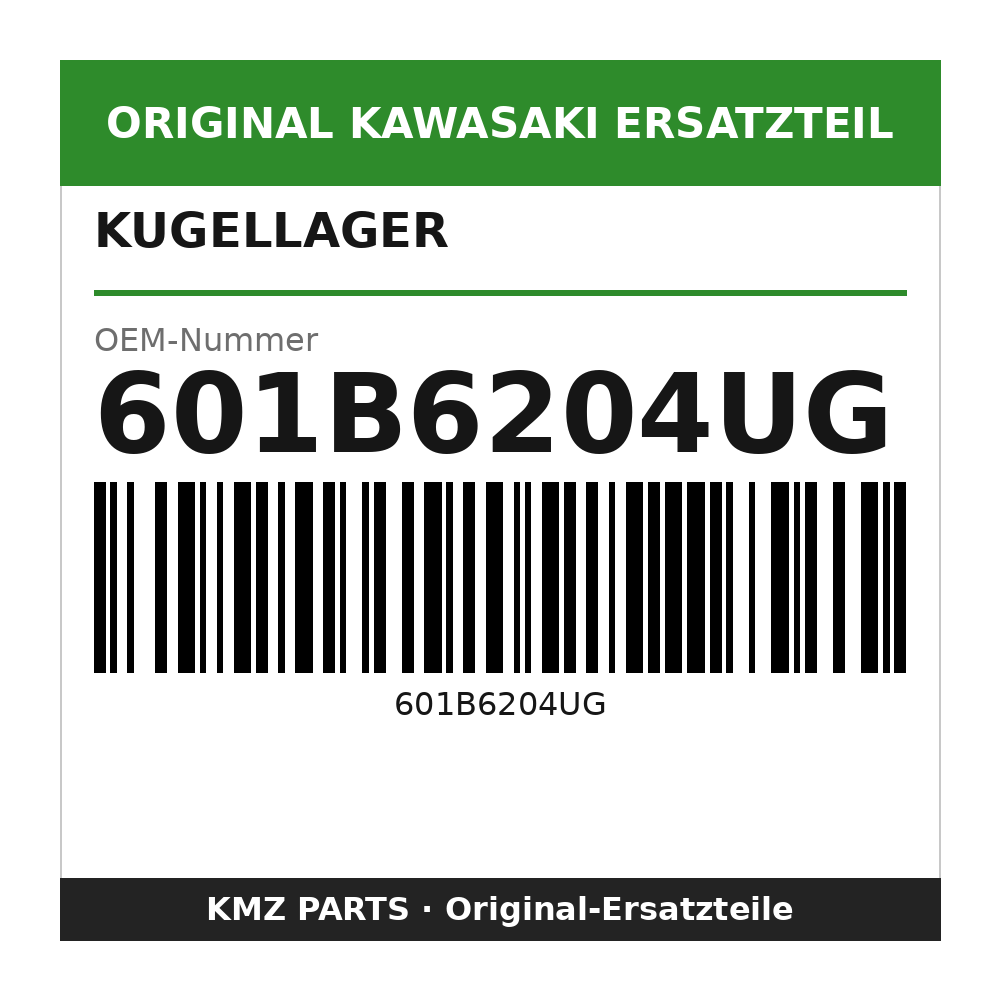 Kawasaki Kugellager 601B6204UG