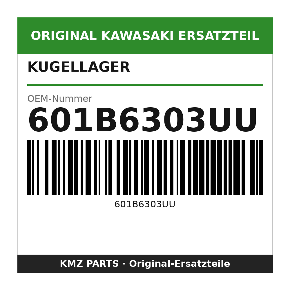 Kawasaki Kugellager 6303LLUC3/2ASU68 601B6303UU