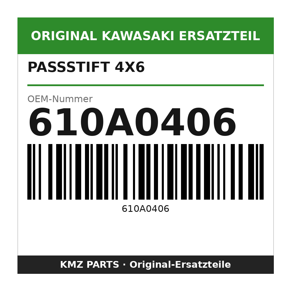 Kawasaki Passstift 4x6 610A0406