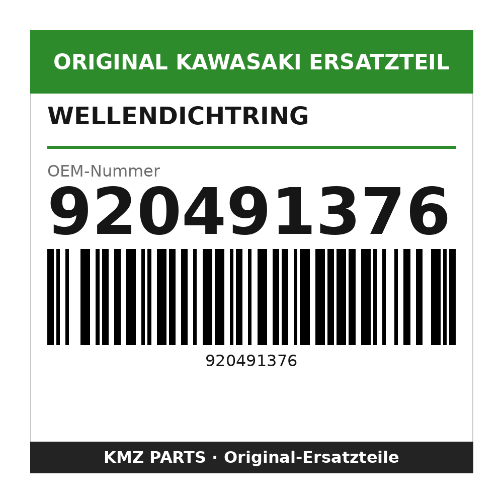 Kawasaki Wellendichtring 40x55x8 920491376
