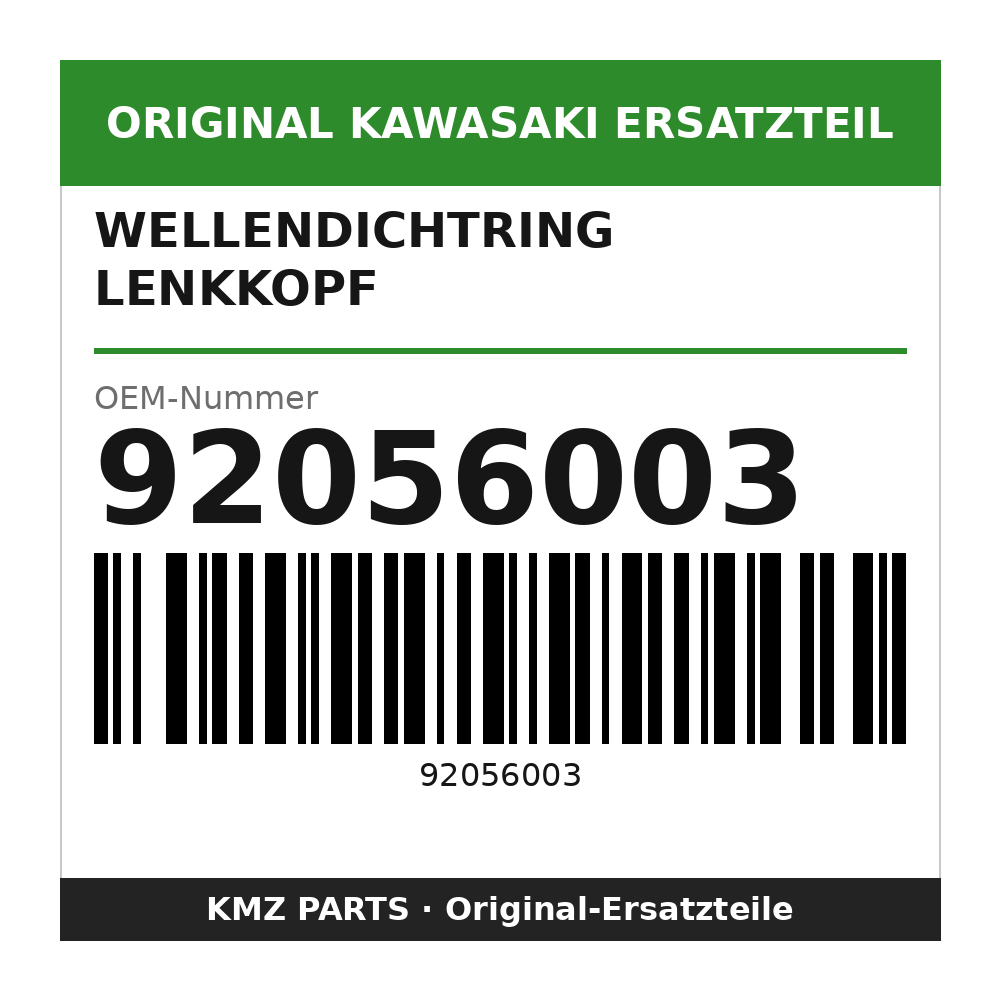 Kawasaki Wellendichtring Lenkkopf 92056003