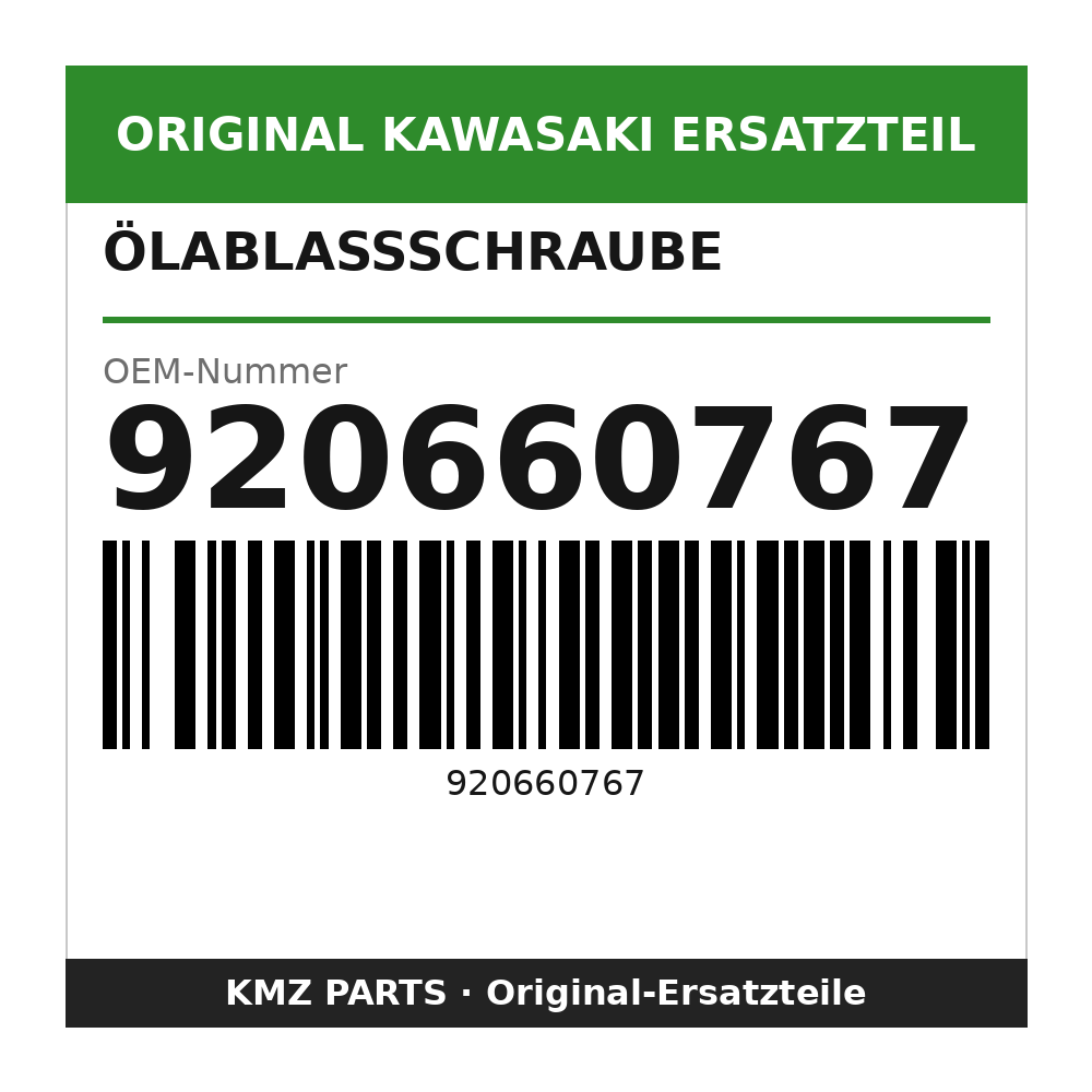 Kawasaki Ölablassschraube M12 920660767