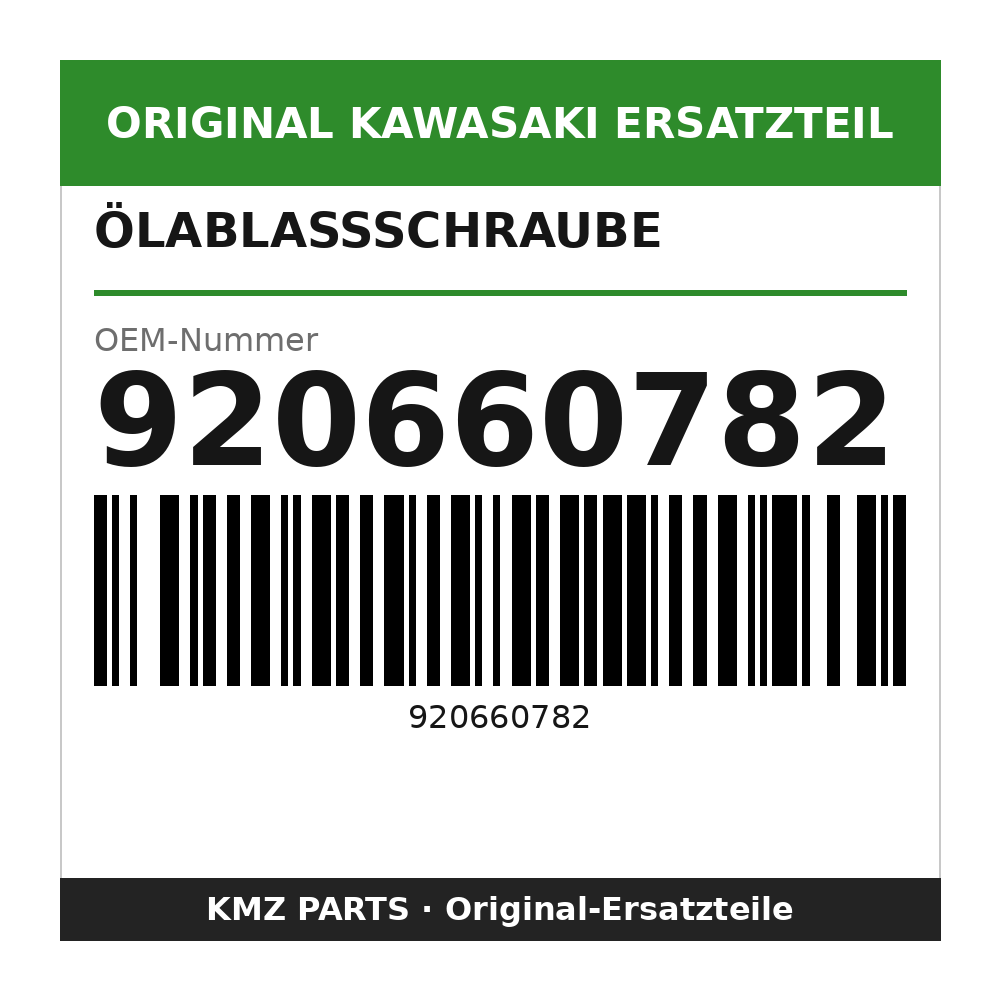Kawasaki Ölablassschraube 920660782