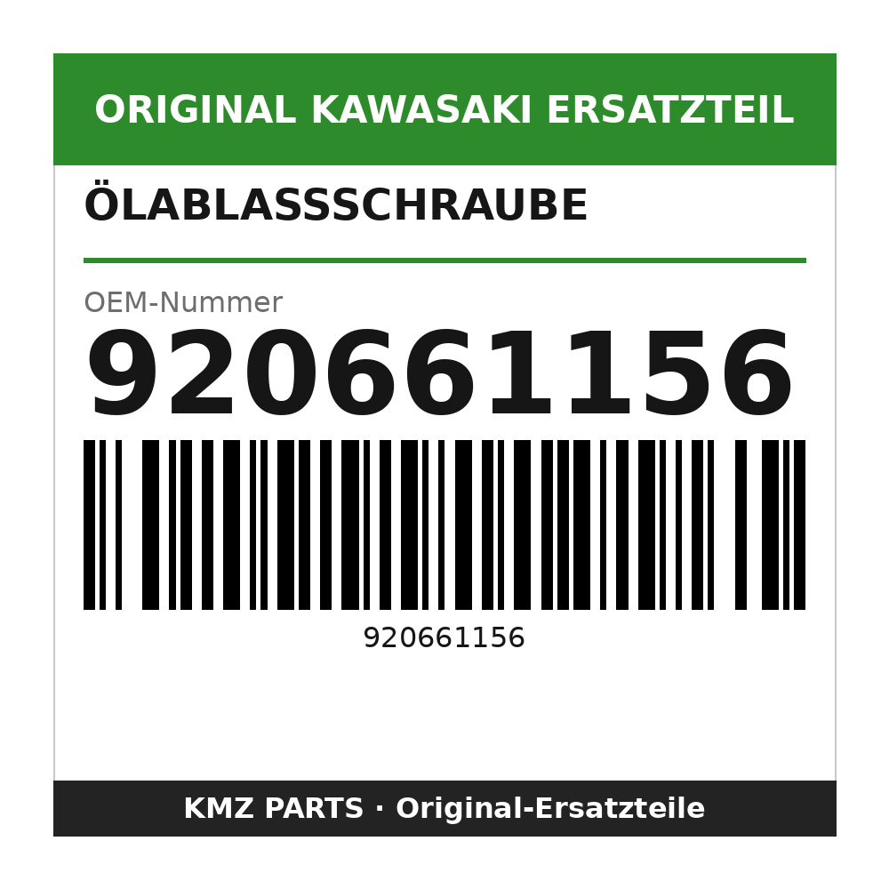 Kawasaki Ölablassschraube 920661156