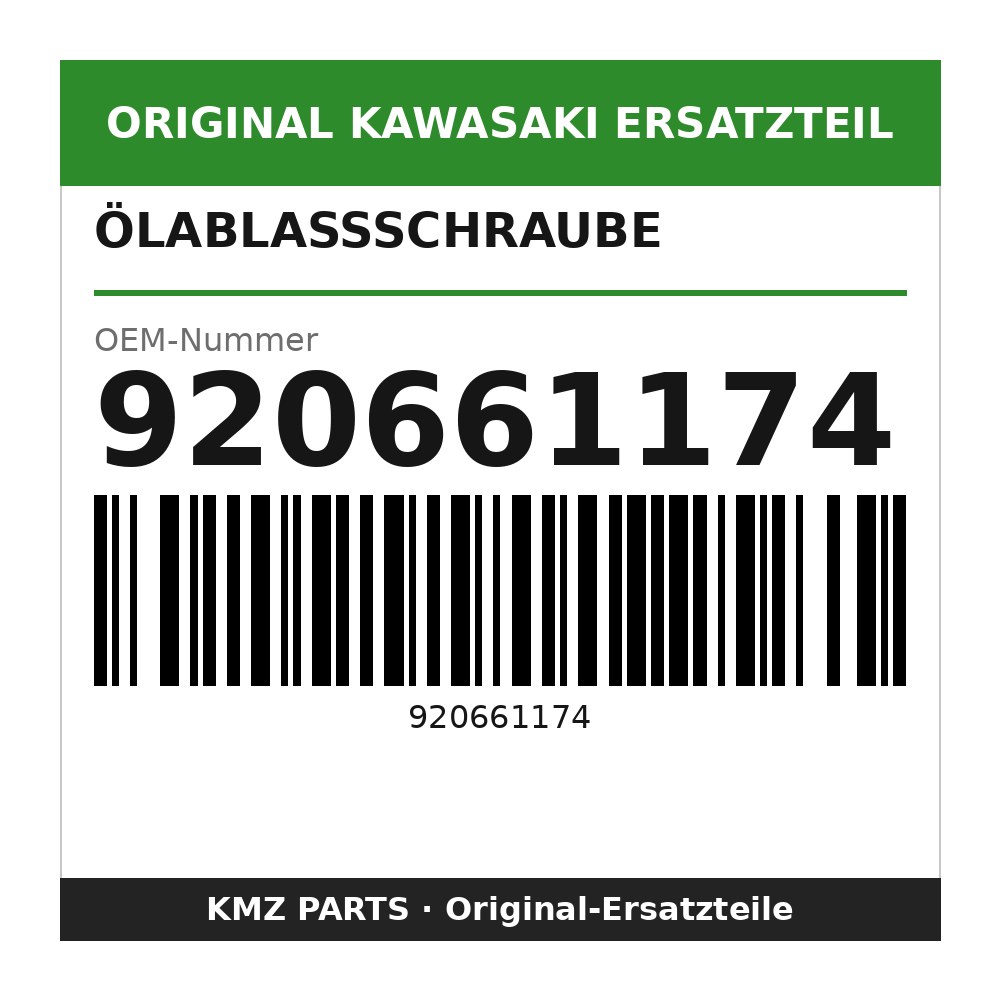 Kawasaki Ölablassschraube M12 920661174