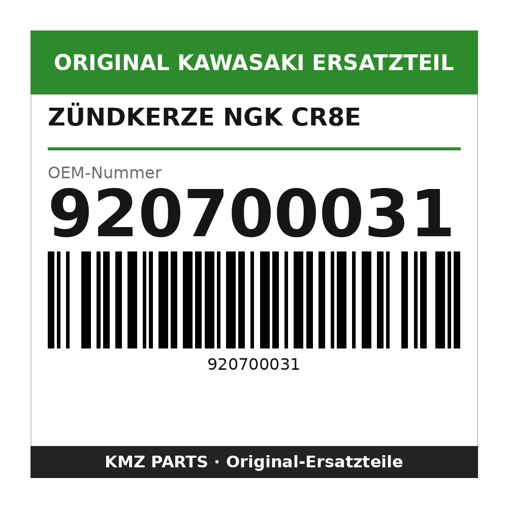 Kawasaki Zündkerze NGK CR8E 920700031