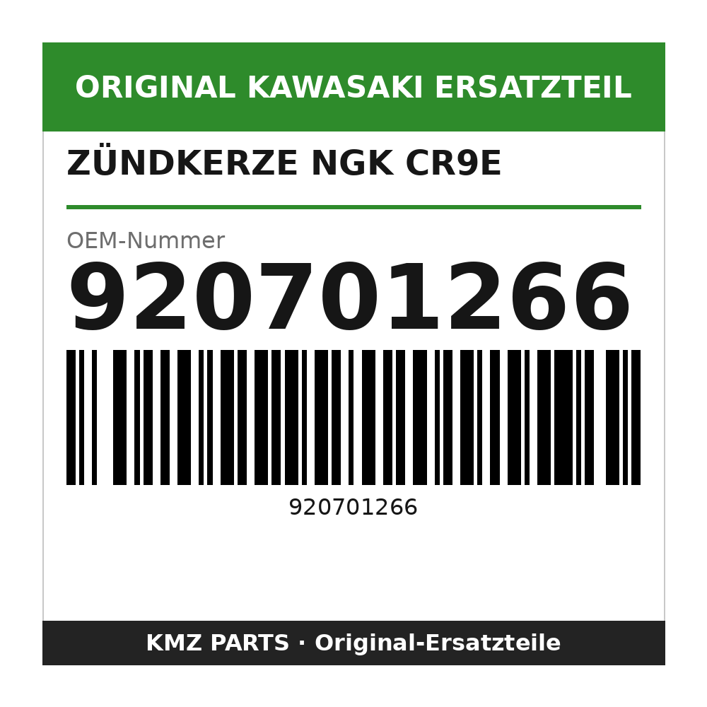 Kawasaki Zündkerze NGK CR9E 920701266