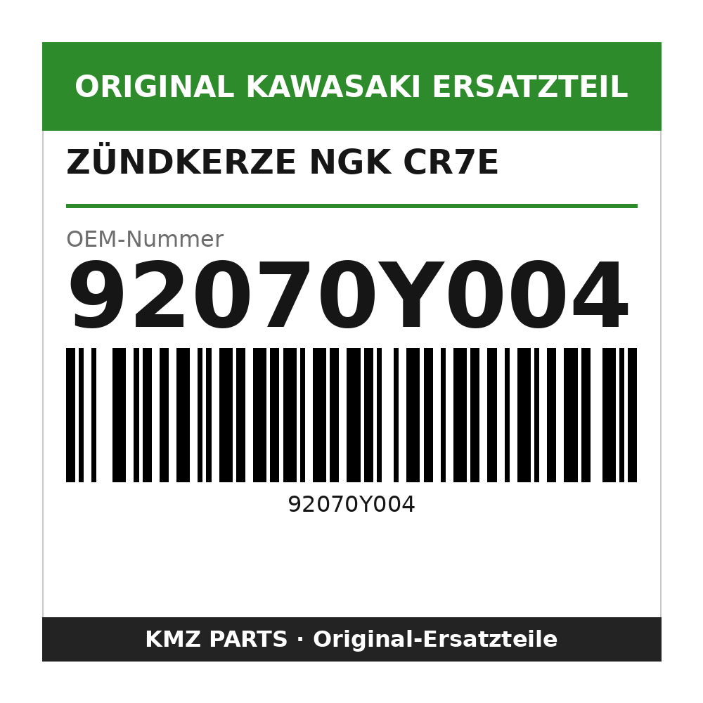 Kawasaki Zündkerze NGK CR7E 92070Y004